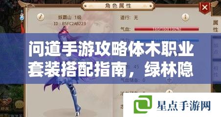 問道手游攻略體木職業(yè)套裝搭配指南，綠林隱士的生存藝術(shù)